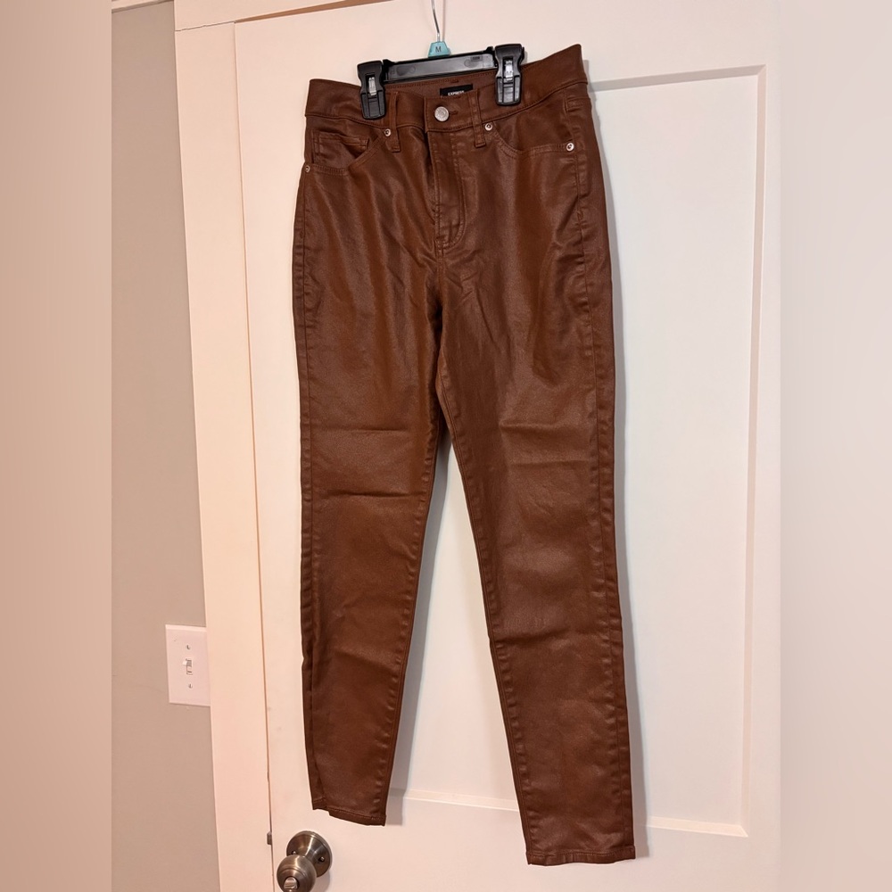 Express Brushed Tan Skinny Jeans